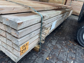 Ca. 92x Douglas regels fijnbezaagd, 50x75mm, lengte 400cm